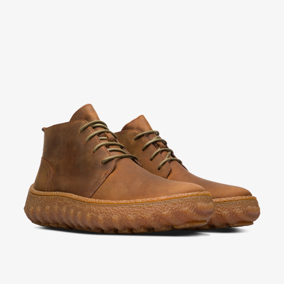 Camper Ground Brown - Camper Mens Ankle Boots ||2479-NHCQF||